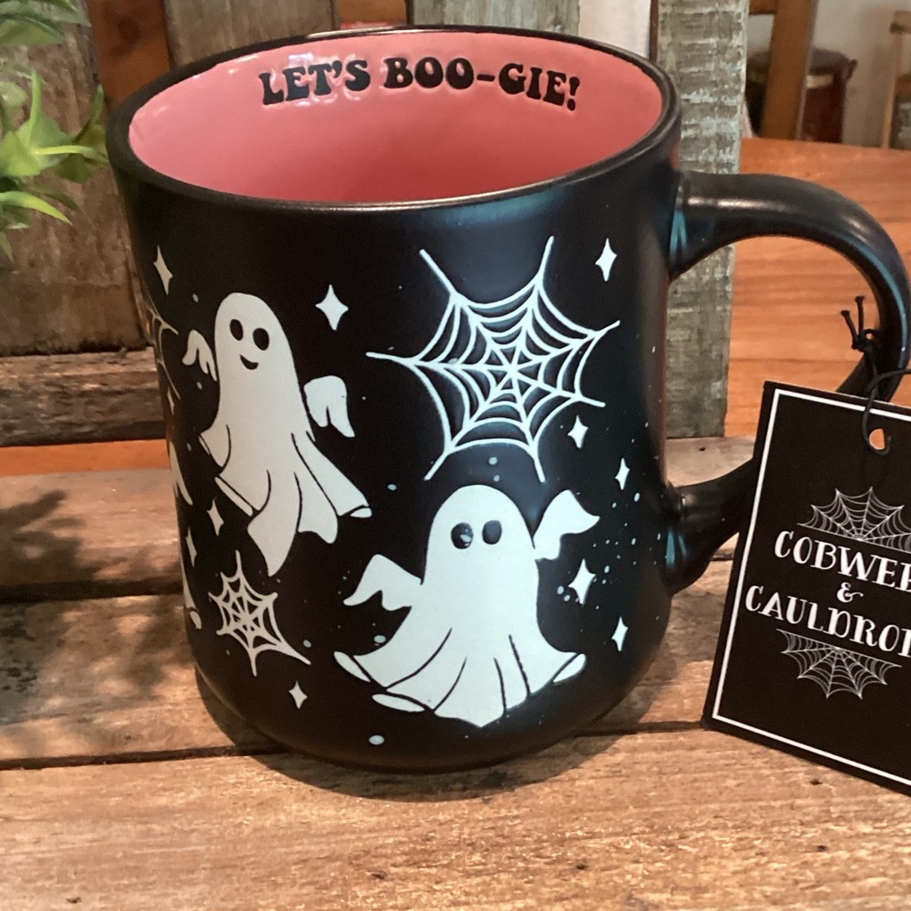 Cobwebs & Cauldrons LET’S BOO-GIE Halloween Mug